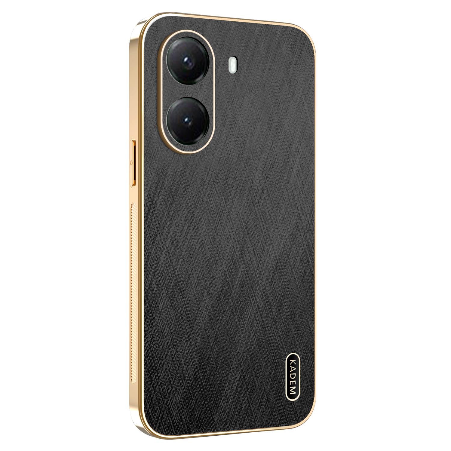 

KADEM For Xiaomi Poco X7 Pro 5G Case Electroplating Silk Texture PU + TPU Phone Back Cover A