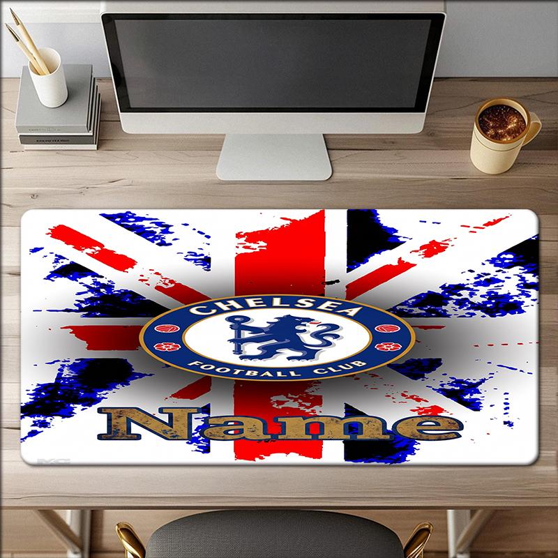 Custom Name Chelsea Football Club Theme Mouse Pad Non Slip Rubber Base Multifunctional Office Home Decor Perfect For Workspace Personalization