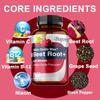 Contains Beetroot and a Nitric Oxide Precursor Blend To Support Vascular Health and Provide Antioxidant Benefits. Suitable for Adults.