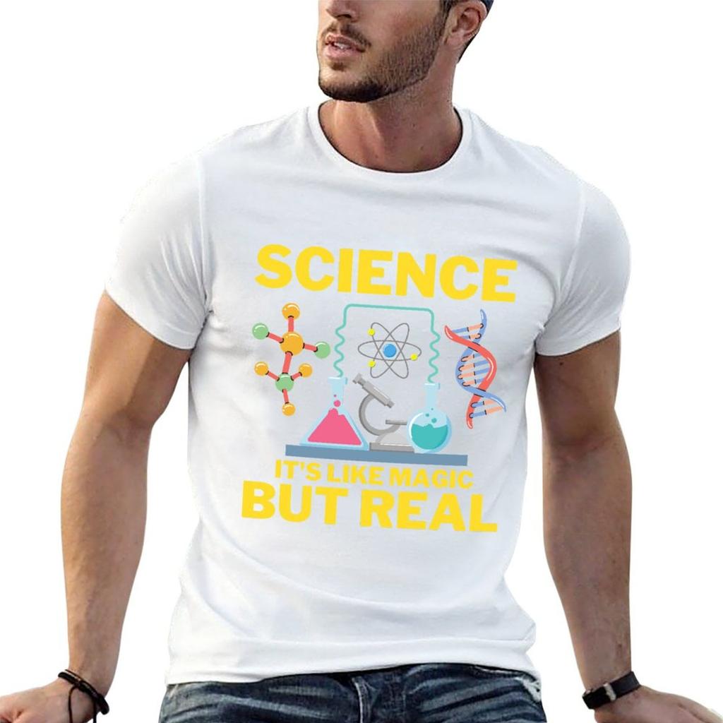 Science Its Like Magic But Real TShirt Art Pattern Printed Casual Top