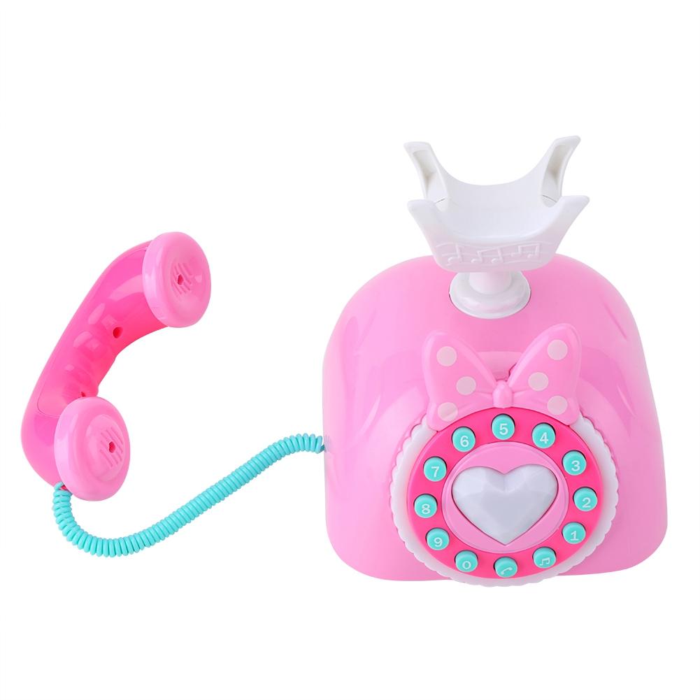 Bilingual Musical Telephone Baby Children Educational Development Toy Gift (Blue)