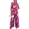 2025 Women's Fashion Set: Sleeveless Round Neck Top & Pleated Wide-Leg Pants