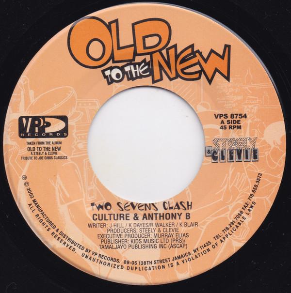 

7-дюймовая пластинка КУЛЬТУРА, ЭНТОНИ Б - Two Sevens Clash VPS8754 От старого к новому 2002 США Регги, Ска и Даб Б/У