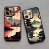 Japanese Aesthetic Mount Fuji Landscape Phone Case For iPhone 13 12 11 Pro Max 14 7 8 Plus XR XS X 15 16 Pro Max Silicone Cover