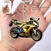 Breloc Acrilic Motocicletă Design Plat Realist 2D Pentru Entuziaști Decorațiune Geantă Chei