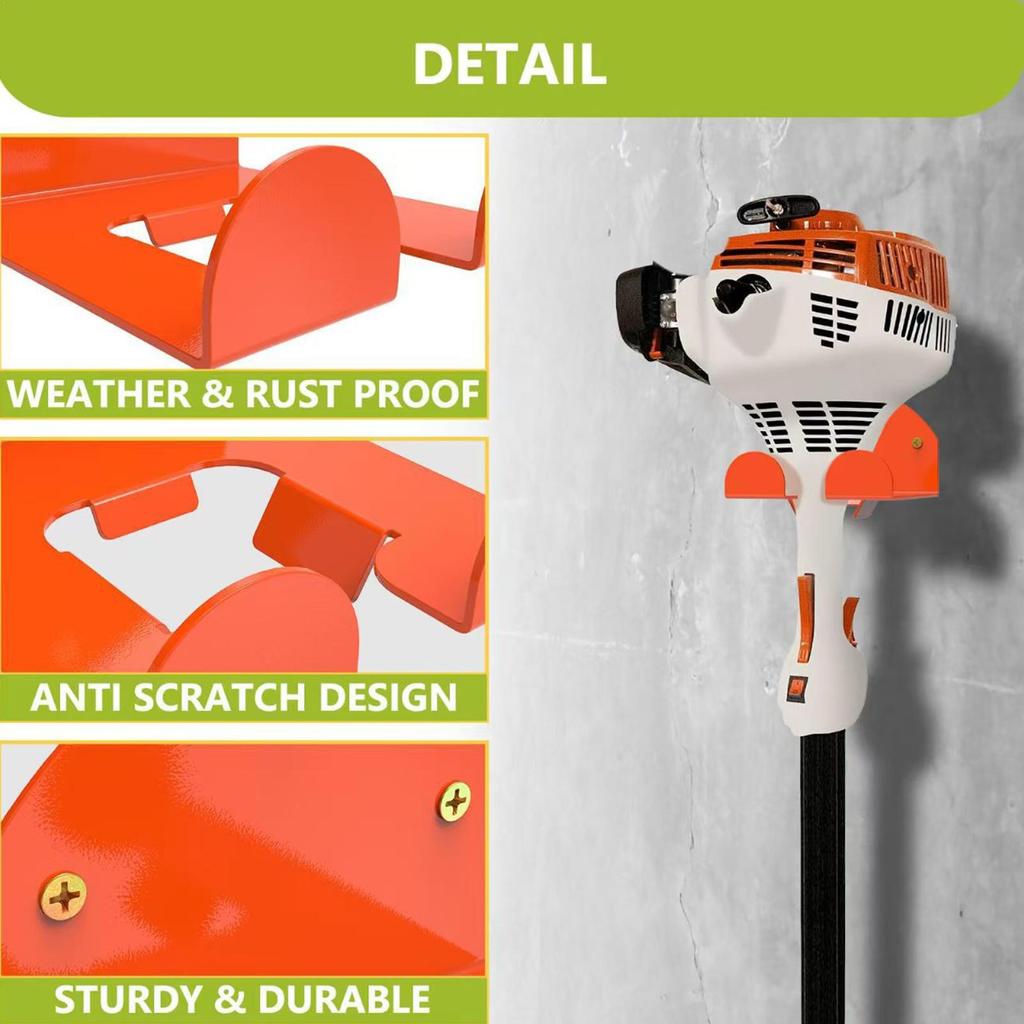 Grass Trimmer Rack Weedeater Organizer Holder Wall Mounted Garden Power Tool Storage Hanger Whackers Holder Organizer Hanger