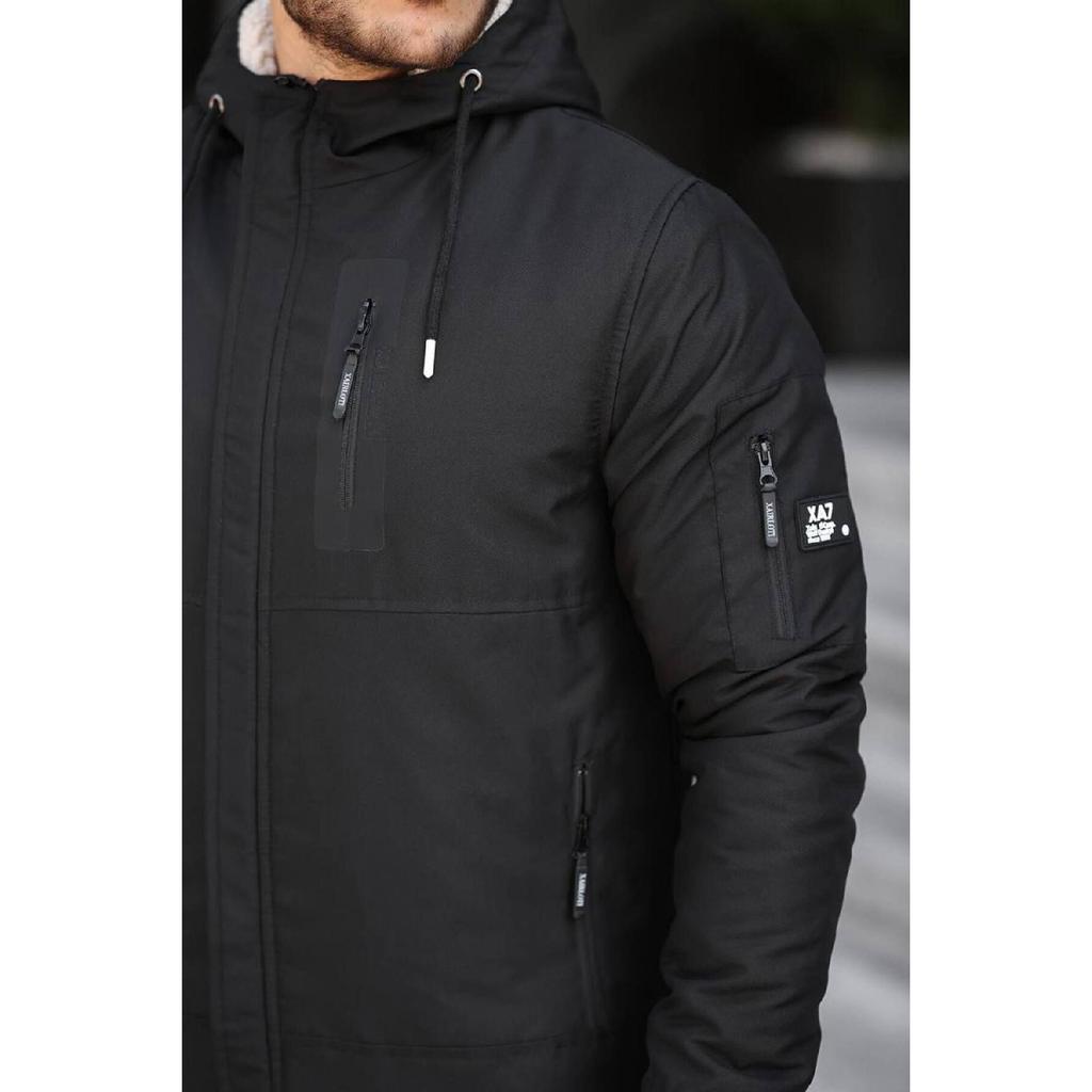 Men's Winter Coat With Fur Inside Waterproof Windproof Coldproof