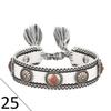 European Woven Bracelet with Metal Nail Buckle and Tassel for Women