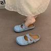 Late evening breeze wearing women's new 2025 spring and summer vacation with Mary Jane half slippers