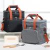 Lunch Box Thermal Bag Insulated Bag Large Capacity Picnics Bag Double Layers Lunch Bag Coolers Bag for Man
