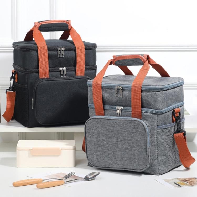 Lunch Box Thermal Bag Insulated Bag Large Capacity Picnics Bag Double Layers Lunch Bag Coolers Bag for Man