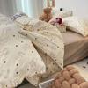 Bedding Set  Girls Cherry  Soft Washed Cotton Bed Sheet Queen King Size Duvet Set  Comforter Set Pillowcase Bed Linens