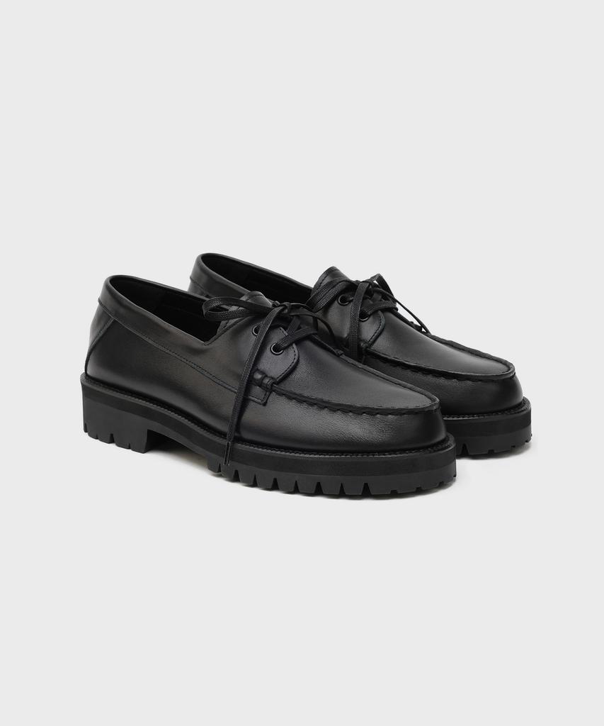 Firenze Atelier [Vibram] Standard Casual Sole Boat Shoes 5099 [Kip Black]