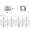 316 304 Stainless Steel M3 M4 M5 M6 M8 M10 M12 M14 M16 M18 M20 Serrated Spinlock Hex Flange Nut Lock Nuts Self-lock Hex Nuts