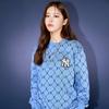 New MLB Old Flower Sweatshirts Unisex Blue 3AMTM0314-50BLD