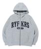 Rayfikers Neoprene High-Neck Zip-Up Hoodie Mq1Ju035_Melange Grey