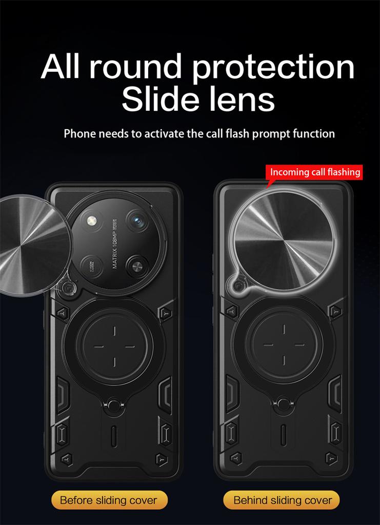 For Honor Magic7 Lite Case Armor Car Magnetic Holder Ring Stand Back Cover for Magic 7 Lite Shockproof Slide Lens Protect Funda