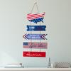Day Independence Exclusive Wooden Hanging Decorations With Usa Flag Design Celebrations For