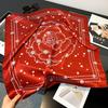New 100% Pure Real Silk Scarf Women Hair Foulard Luxury High Quality Bandana Square Headband Hijab Scarves Pashmina Brand 65cm