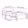 Bed with Drawers and Mattress Wax Brown 100x200 Cm Solid Wood