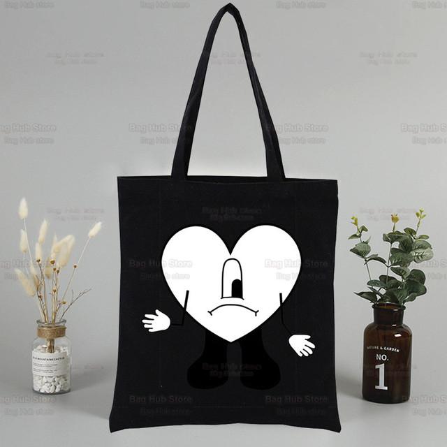 Un Verano Sin Ti Musikalbum Canvas Tragetasche Schwarze Taschen Harajuku Lässig Weiblich Mädchen Tragetasche Eco Shopper Umhängetaschen