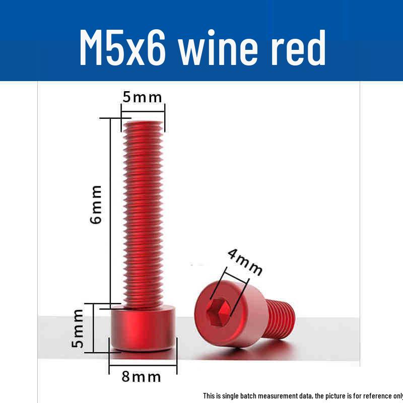 Śruby z łbem walcowym z gniazdem sześciokątnym z anodowanego aluminium M5 - Lekkie, Trwałe, Odporne na zużycie