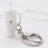 Popular Soft Rubber Stanley Cup Pendant Keychain - Creative Milk Tea Cup Keyring Available