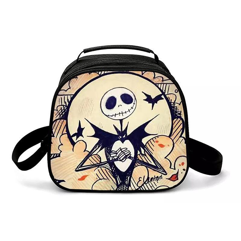 Christmas Horror Night Pattern Printing Lunch Box Storage Meal Bag Portable Primary and Secondary School Student Lunch Box
