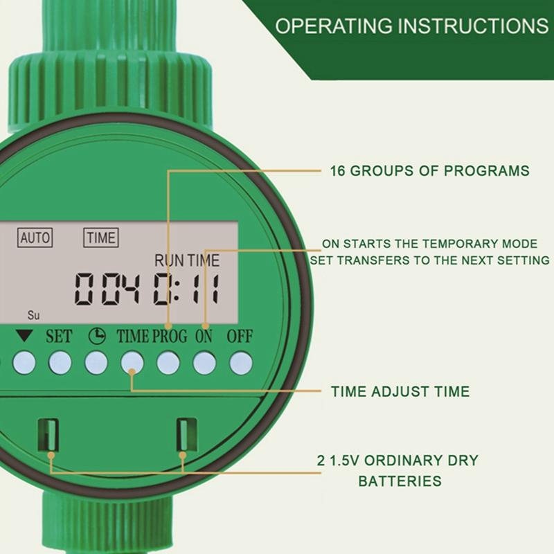 Garden Watering Timer Electronic Automatic Irrigation Controller Intelligence Lcd Display Valve Watering Control Device