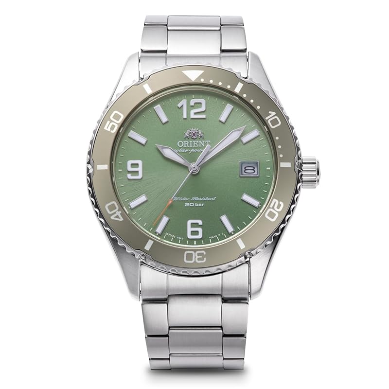 

[Orient Clock] часы Mako Mako SOLAR на солнечной батарее Поставляются с гарантией отечественного производителя RN-WJ0001E мужские зеленые