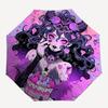 1pc Skull Heart Auto Open Close Umbrella Portable Folding Design with 8-Bone Iron Frame, Perfect for Outdoor, Festive Gifts, Travel, Daily Use, a