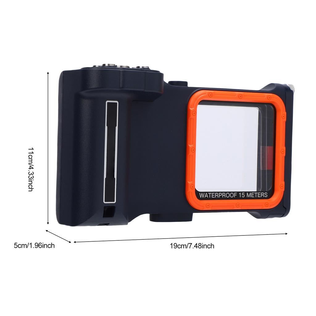 Diving Case for Smartphone 15M Depth, 1 Hour Diving Time, BT Control, Detachable Remote, HD PET Film Ideal for
