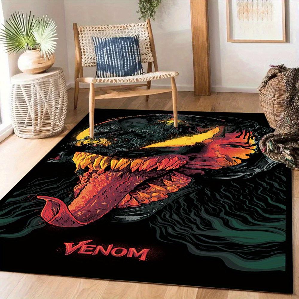 1pz Tappeto Area Tappeto Venom, Camera da Letto e Sala Giochi Durevole, Resistente alle Macchie e Facile da Pulire, Soggiorno