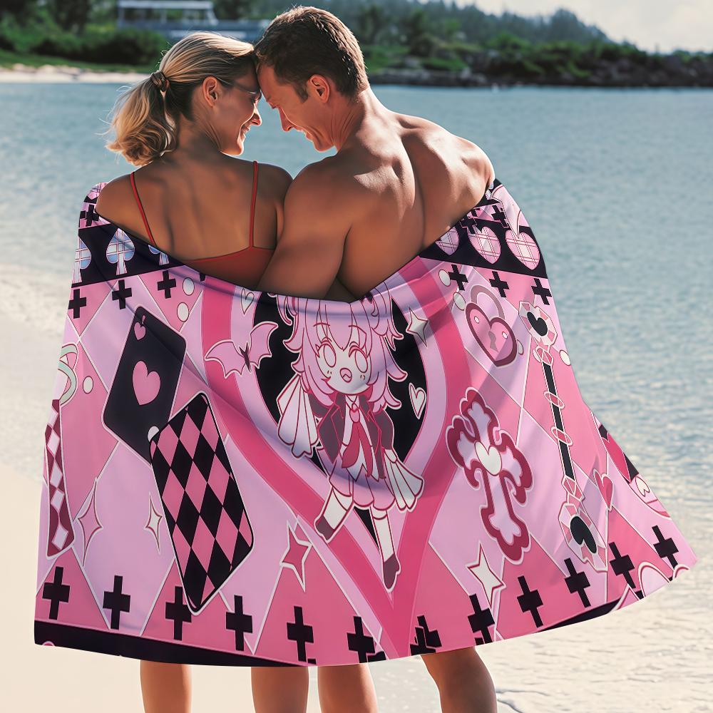 Comic Shugo Chara Towel Yoga Gym Yoga Gym Lightweight Portable for Swimming Beach Travel Sports Accessories Sandproof