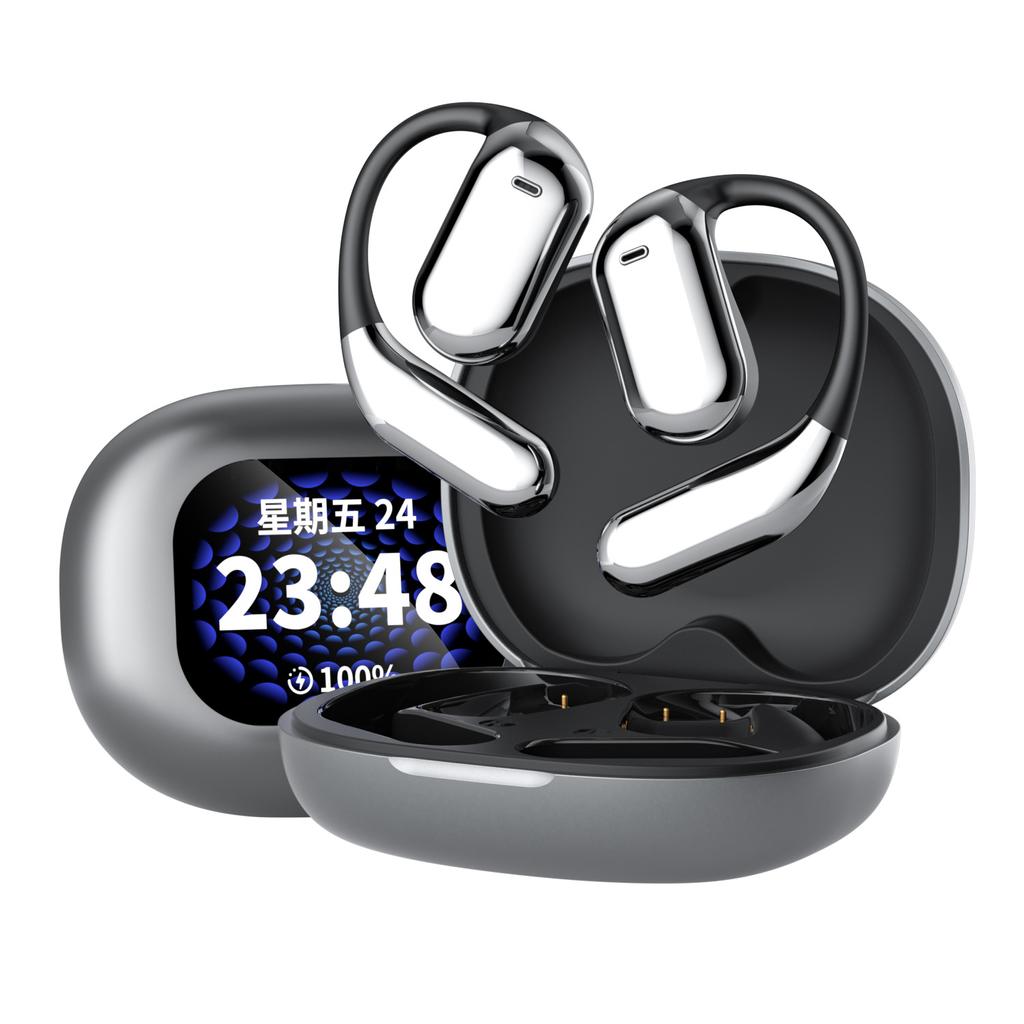 Q16pro Vollfarb-Smart-Touchscreen Offenes BT-Headset V5.4 mit APP-Steuerung ENC-Geräuschunterdrückung Zero-Feeling-Tragegefühl Lange Akkulaufzeit