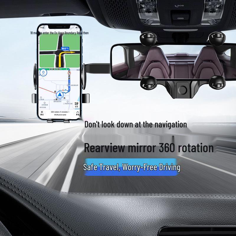 Rearview Mirror Phone Mount for AR Navigation – 2022 Multifunctional Car Holder