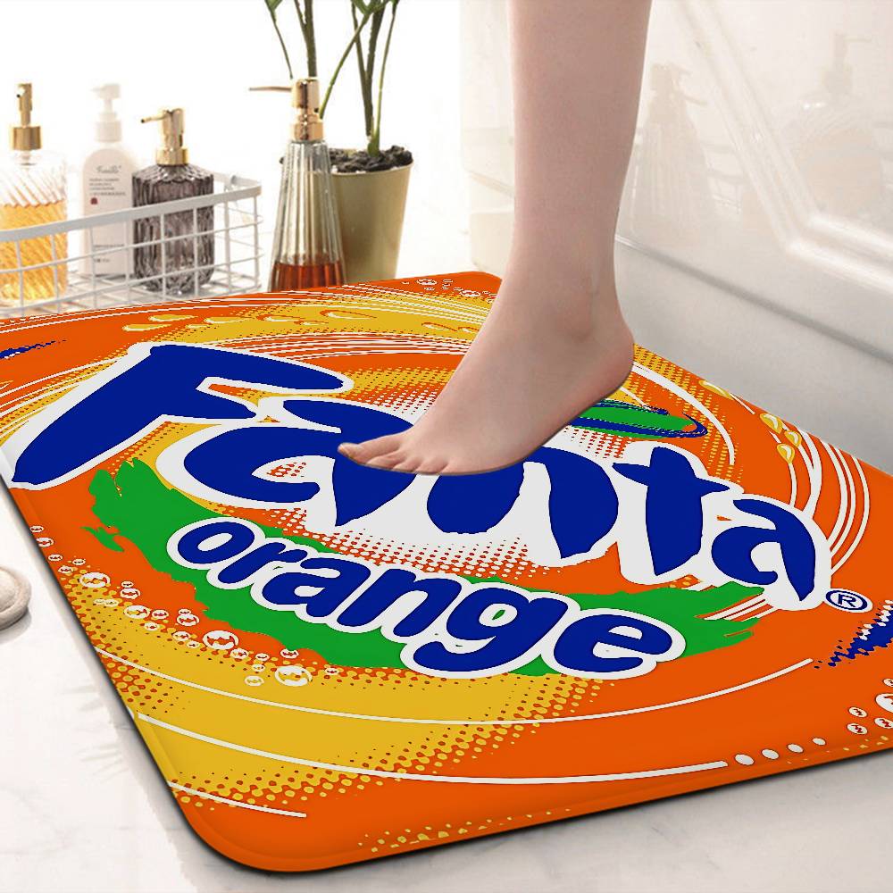 Lustige F Fanta Logo Fußmatte Waschbar Rutschfest Wohnzimmer Sofa Stühle Bereichsmatte Küchen Fußmatte Teppich