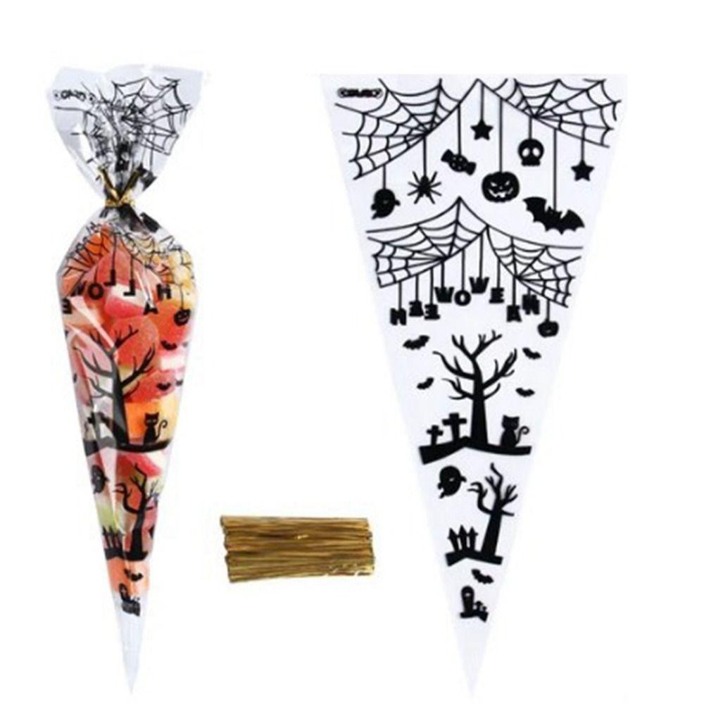 

Счастливого Хэллоуина конфеты мешок подарочные пакеты печенья печенье закуски пластиковые упаковочные пакеты Хэллоуин вечеринка украшения принадлежности