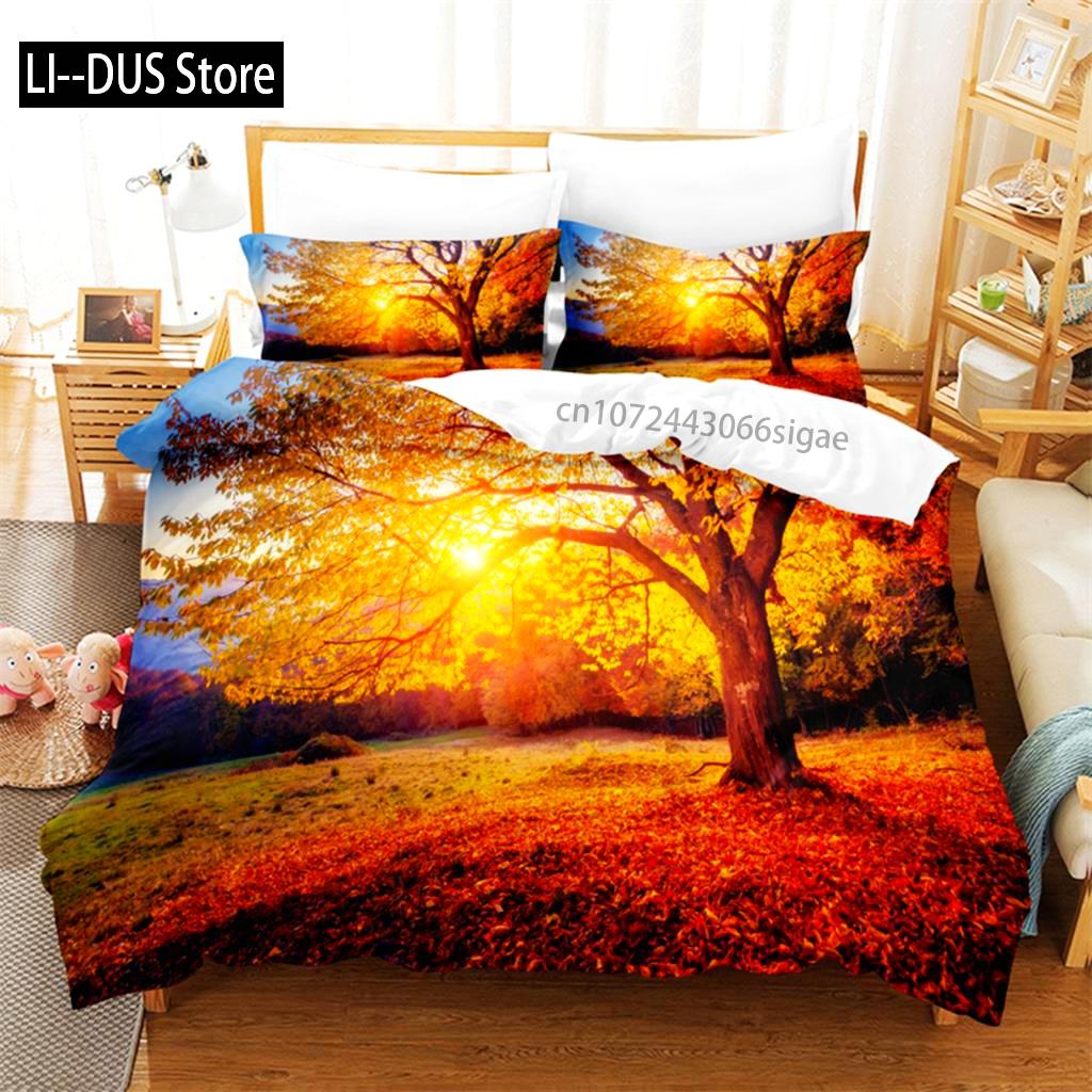 

Comforter Coconut Tree Mangrovel Bedding Set 3D Bedding Digital Printing Queen Size Bed Set Fashion Design Comforter (quilt)-EU Single(135*200cm)3pcs