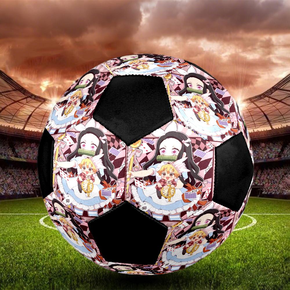 Soccer Ball Colorful Machine Stitched PVC Size 5 Team Training Competition Ready Durable High-Bounce Cool Sports Gift