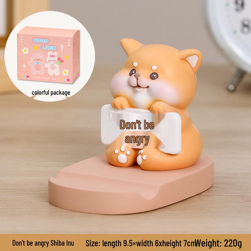 Resin Cartoon Phone Holder - Creative Small Ornament Figure
