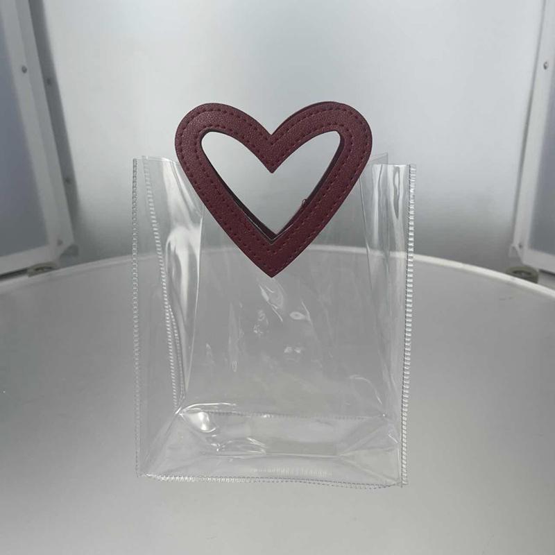 

1 шт. Пакет для подарка на день рождения с креативной упаковкой и ручкой в форме сердца, свадебный, ПВХ, прозрачный, для конфет, шоколада, печенья, товары для вечеринки 1pcs