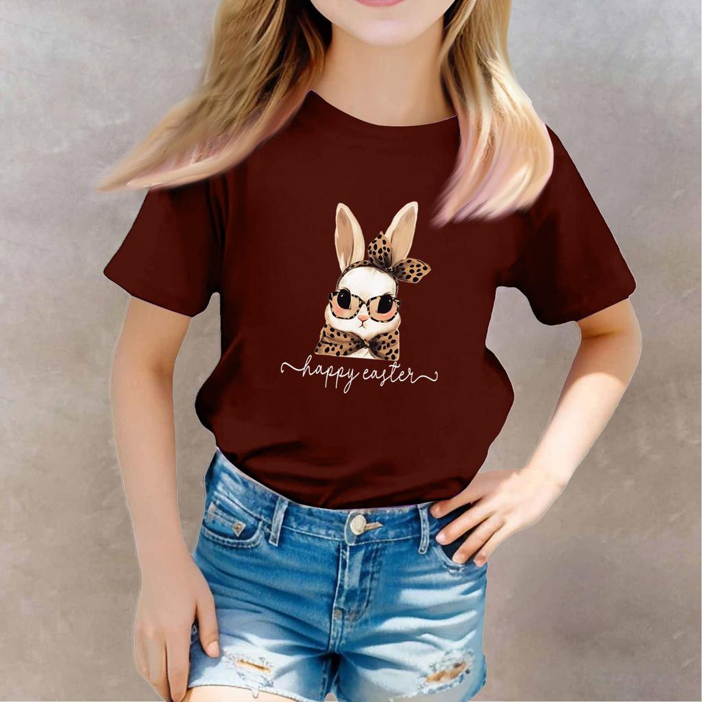 T-shirts för småbarnsflicka, pojkar, barntopp, pojkar och flickor, tryckt kortärmad t-shirt