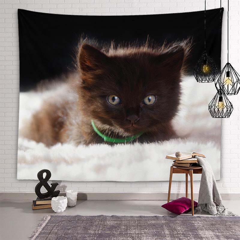 Kawaii Cat Tapestry Animal Wall Art Decoration Tapestry Cute Children's Room Living Room Bedroom Dormitory Room Home Decoration