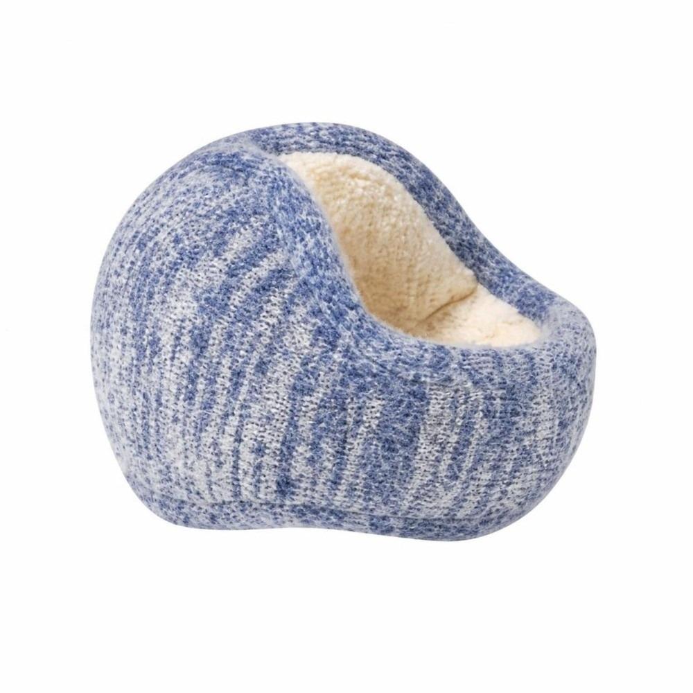 Back Worn Design Knitted Ear Warmers Plush Lining Windproof Ear Covers  Winter Season