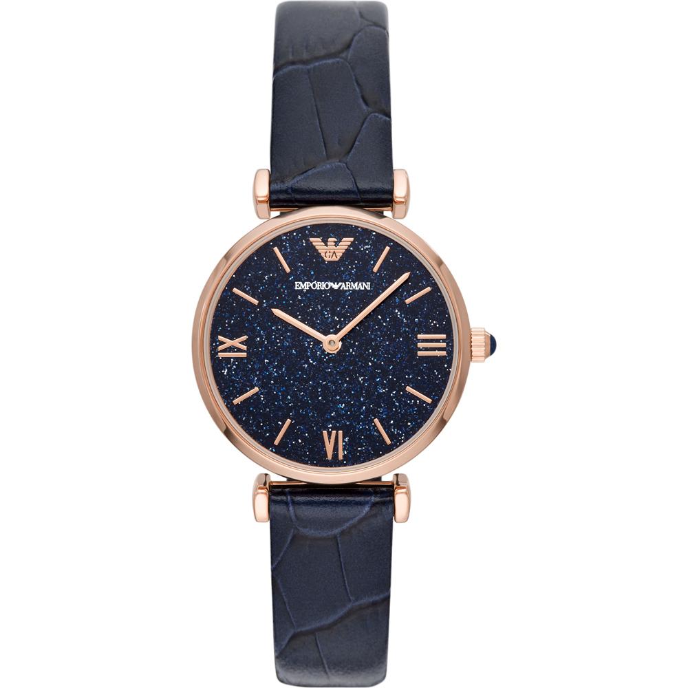 

Emporio Armani Gianni T-Bar Blue Dark Blue Leather Ladies Quartz Watch AR11424 синий