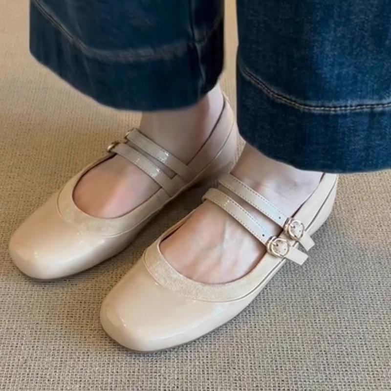 Fashion Elegant Ballet Flats Shoes Designer Loafers Shoes 2025 Summer New Brand Shallow Buckle Sandals Walking Soft Zapatillas De Mujer