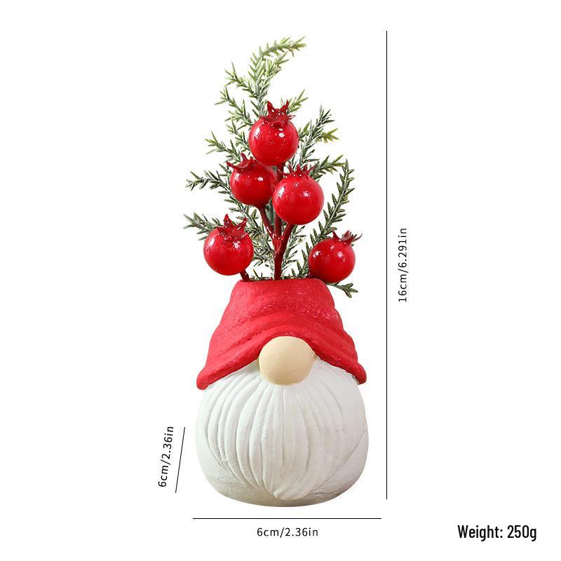 Resin Christmas Gnome & Santa Snowman Figurines Ornaments