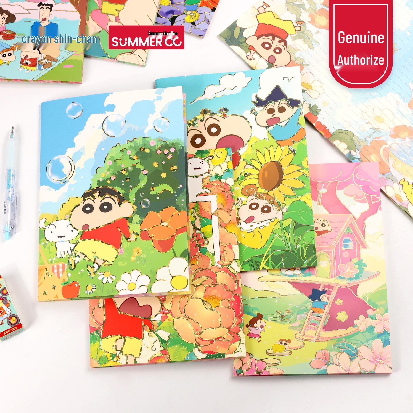 

Shin-chan B5 Lined Notebook - Color Page, Stitch Binding, Hardcover