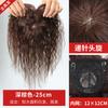 White Hair Real Hair Corn Perm Curly Hair Volumizing Hairpiece with Blunt Bangs and Curly Chignon for Middle-Aged Elderly People